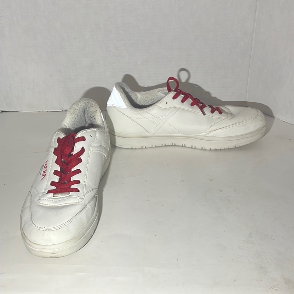 White NASA Sneakers with Red Laces - Picture 7 of 11
